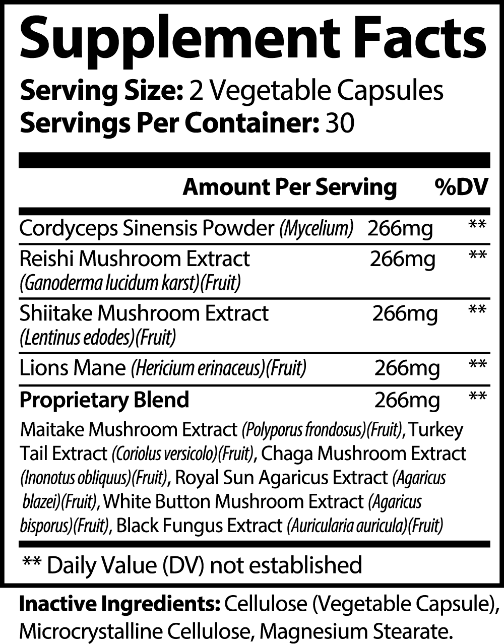 Power House Mushroom Complex 10 X