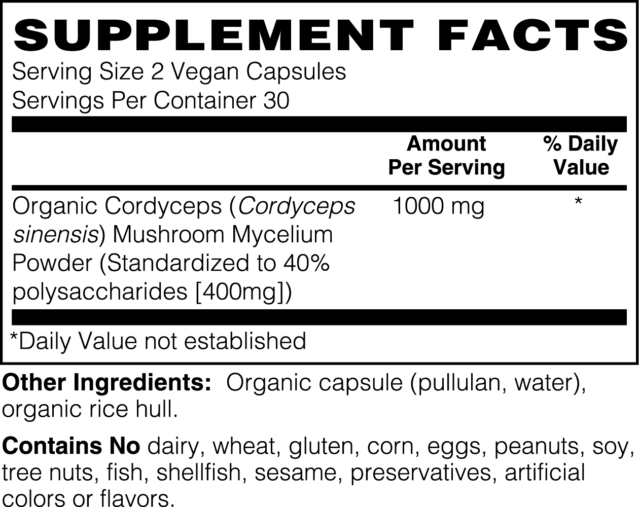 Endurance Cordyceps Mushroom